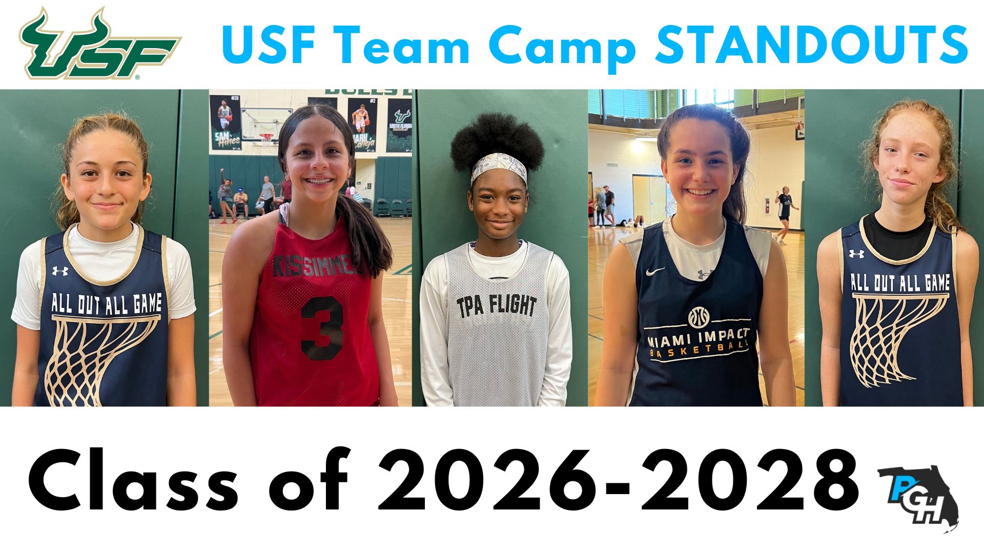 USF Team Camp Stand Outs Class of 20262028 Prep Girls Hoops
