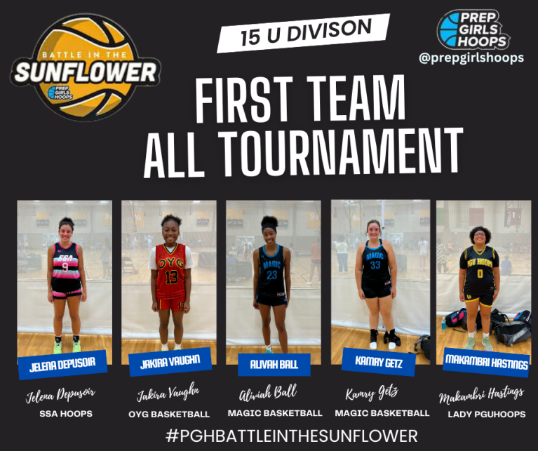 Battle in The Sunflower 15u All Tournament Teams