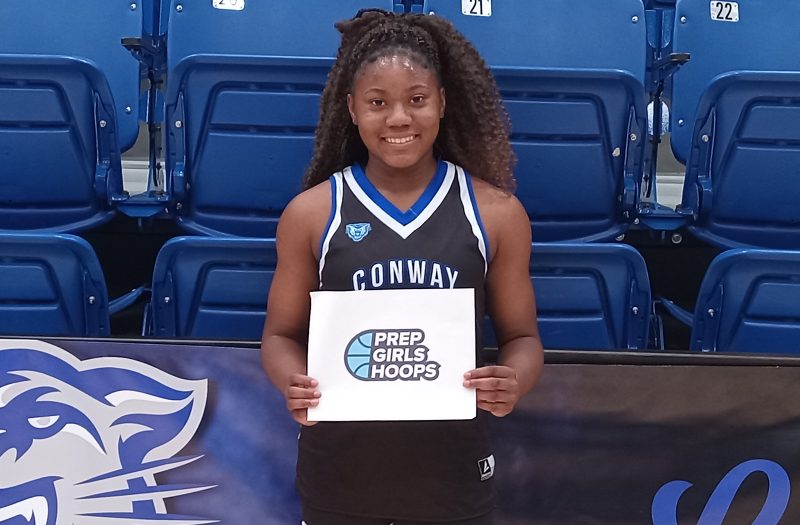 <span class="pn-tooltip pn-player-link">
        <span class="name-pointer">Conway “Lady Cats” Season Preview</span>
        <span class="info-box not-prose" style="background: linear-gradient(to bottom, rgba(1,183,255, 0.95) 0%,rgba(1,183,255, 1) 100%)">
            <a href="https://prepgirlshoops.com/2024/09/conway-lady-cats-season-preview-team-1/" class="link-wrap">
                                    <span class="player-img"><img src="https://prepgirlshoops.com/wp-content/uploads/sites/4/2024/09/20240905_153228-crop-3788x2487-1725589607-crop-769x505-1725589729-crop-603x396-1725599776.jpg?w=150&h=150&crop=1" alt="Conway “Lady Cats” Season Preview"></span>
                
                <span class="player-details">
                    <span class="first-name">Conway</span>
                    <span class="last-name">“Lady Cats” Season Preview</span>
                    <span class="measurables">
                                            </span>
                                    </span>
                <span class="player-rank">
                                                        </span>
                                    <span class="state-abbr"></span>
                            </a>

            
        </span>
    </span>

